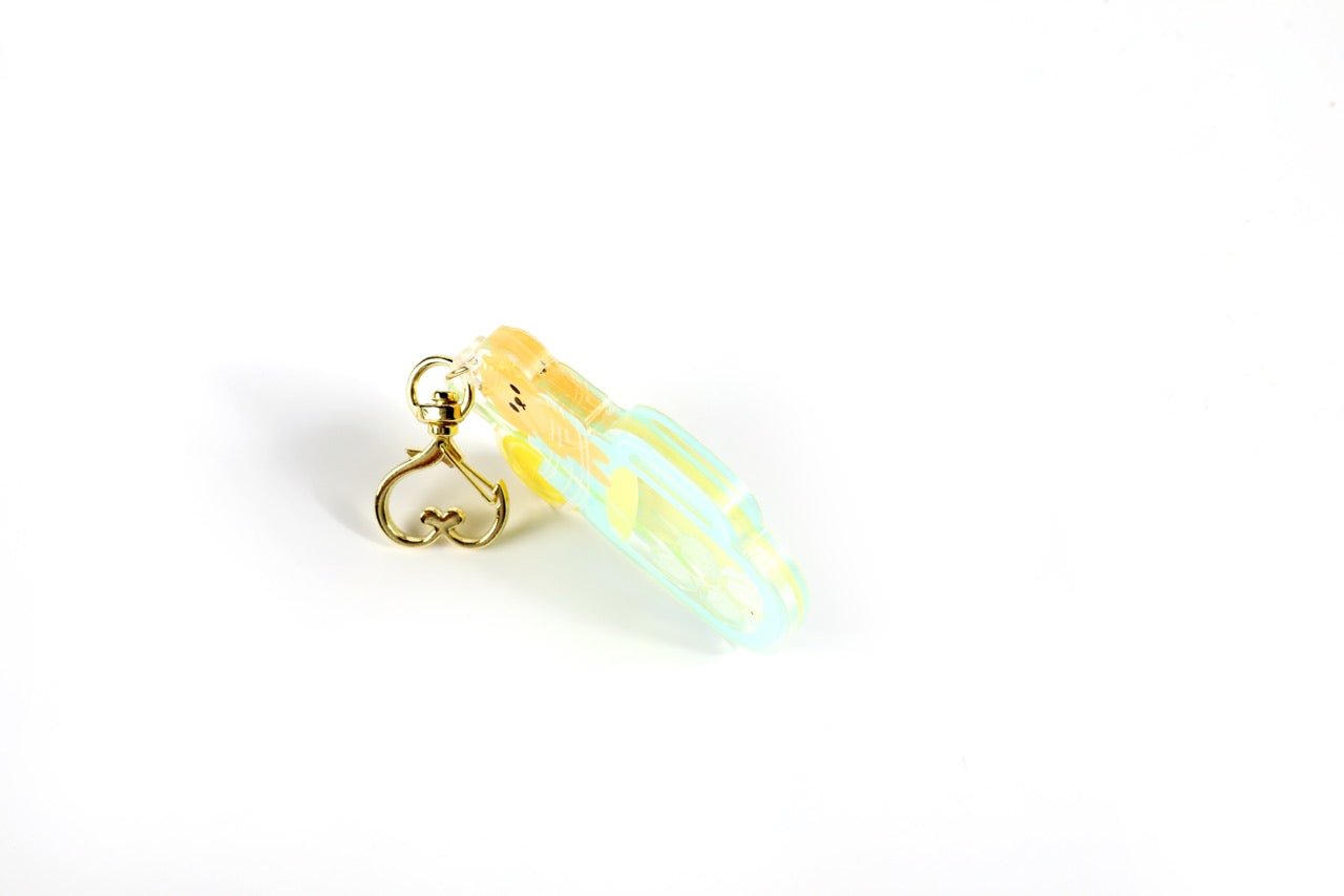 Lemonade Golden Retriever Shaker Keychain