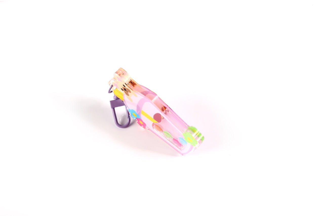 French Rainbow Boba Shaker Keychain