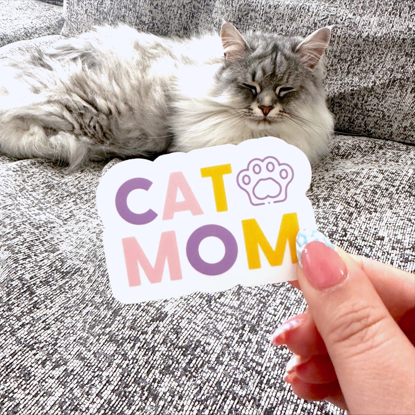 Cat Mom Sticker