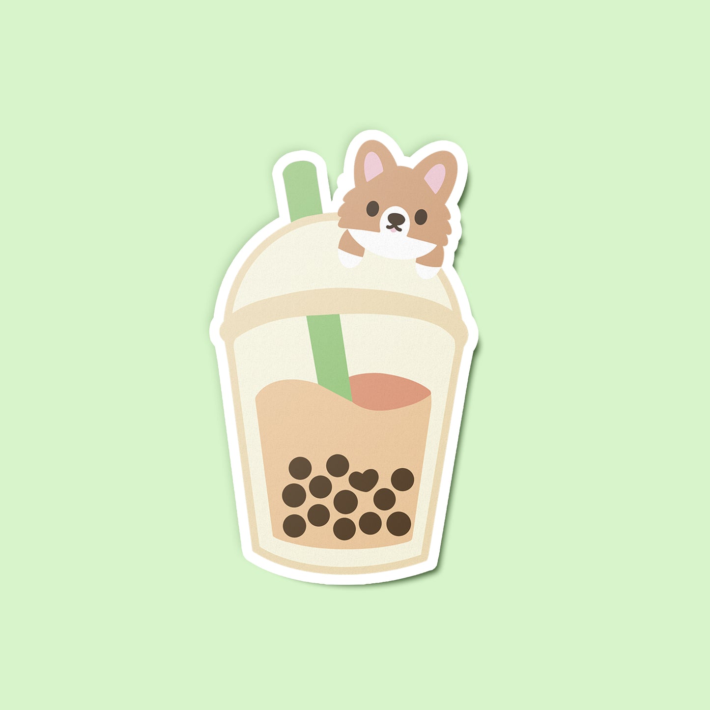 Milk Tea Corgi Boba