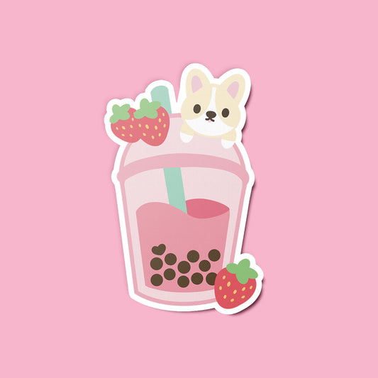 Strawberry Corgi Boba